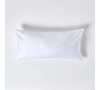 HOMESCAPES Taie d'oreiller 40x80 cm, 100% Satin de Coton égyptien 1000 Fils, Coloris Blanc