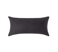 HOMESCAPES Taie d'oreiller 40x80 cm en Percale de Coton égyptien 330 Fils - Lot de 2, Taie d’Oreiller rectangulaire, Coloris Noir