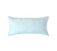 HOMESCAPES Taie d'oreiller 40x80 cm en Percale de Coton égyptien 330 Fils - Lot de 4, Taie d’Oreiller rectangulaire, Coloris Bleu