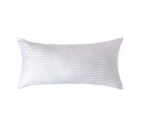 HOMESCAPES Taie d'oreiller 40x80 cm en Percale de Coton égyptien 330 Fils - Lot de 4, Taie d’Oreiller rectangulaire, Coloris Blanc