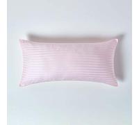 HOMESCAPES Taie d'oreiller 40x80 cm en Percale de Coton égyptien 330 Fils, Taie d’Oreiller rectangulaire, Coloris Rose