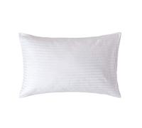 HOMESCAPES Taie d'oreiller 50x75 cm en Percale de Coton égyptien 330 Fils - Lot de 2, Taie d’Oreiller rectangulaire, Coloris Blanc