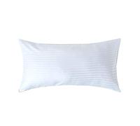 HOMESCAPES Taie d'oreiller 50x90 cm en Percale de Coton égyptien 330 Fils - Lot de 2, Taie d’Oreiller rectangulaire, Coloris Blanc