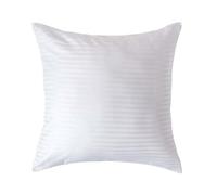 HOMESCAPES Taie d'oreiller 60x60 cm en Percale de Coton égyptien 330 Fils - Lot de 2, Taie d’Oreiller carrée, Coloris Blanc