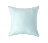 HOMESCAPES Taie d'oreiller 60x60 cm en Percale de Coton égyptien 330 Fils - Lot de 2, Taie d’Oreiller carrée, Coloris Bleu