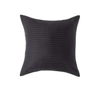 HOMESCAPES Taie d'oreiller 60x60 cm en Percale de Coton égyptien 330 Fils - Lot de 4, Taie d’Oreiller carrée, Coloris Noir