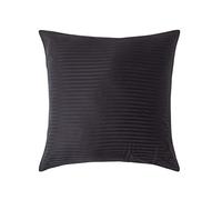 HOMESCAPES Taie d'oreiller 80x80 cm en Percale de Coton égyptien 330 Fils - Lot de 2, Taie d’Oreiller carrée, Coloris Noir