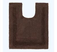HOMESCAPES Tapis Contour WC 1600 g/m², Extra Doux, 100% Coton, réversible, antidérapant, Lavable, Super Absorbant, séchage Rapide, 50 x 55 cm Chocolat