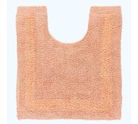 HOMESCAPES Tapis Contour WC 1600 g/m², Extra Doux, 100% Coton, réversible, antidérapant, Lavable, Super Absorbant, séchage Rapide, 50 x 55 cm Pêche