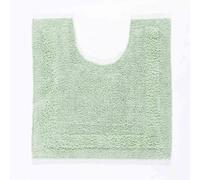 HOMESCAPES Tapis Contour WC 1600 g/m², Extra Doux, 100% Coton, réversible, antidérapant, Lavable, Super Absorbant, séchage Rapide, 50 x 55 cm Vert Sauge