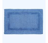 HOMESCAPES Tapis de Bain Absorbant en Coton, Tapis pour Salle de Bain 50x80 cm, Tapis de Bain Bleu Cobalt