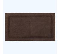 HOMESCAPES Tapis de Bain Absorbant en Coton, Tapis pour Salle de Bain 50x80 cm, Tapis de Bain Chocolat