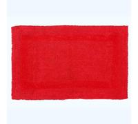 HOMESCAPES Tapis de Bain Absorbant en Coton, Tapis pour Salle de Bain 50x80 cm, Tapis de Bain Rouge