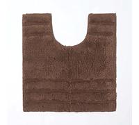 HOMESCAPES Tapis de Bain antidérapant 50 x 55 cm, Tapis Contour WC en Pur Coton Ultra Doux, Couleur Chocolat