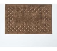 HOMESCAPES Tapis de bain Carreau chocolat 45 x 75 cm