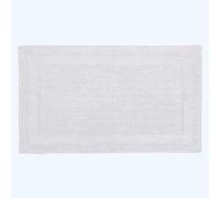 HOMESCAPES Tapis de Bain de Luxe 1600 g/m² Extra Doux 100% Coton réversible, antidérapant, Lavable, Super Absorbant, séchage Rapide, 50 x 80 cm Blanc