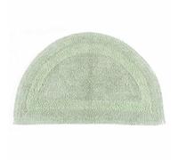 HOMESCAPES Tapis de Bain Demi-Lune 1600 g/m², Extra Doux, 100% Coton, réversible, antidérapant, Lavable, Super Absorbant, séchage Rapide, Tapis Demi Cercle 50x80 cm Vert Sauge