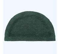 HOMESCAPES Tapis de Bain Demi-Lune 1600 g/m², Extra Doux, 100% Coton, réversible, antidérapant, Lavable, Super Absorbant, séchage Rapide, Tapis Demi Cercle 50x80 cm Vert Mousse