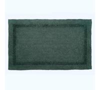 HOMESCAPES Tapis de Bain Extra Large, 1600 g/m², Super Doux, 100% Coton, réversible, antidérapant, Lavable, Super Absorbant, séchage Rapide, 70 x 120 cm Vert Mousse