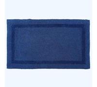 HOMESCAPES Tapis de Bain Extra Large, 1600 g/m², Super Doux, 100% Coton, réversible, antidérapant, Lavable, Super Absorbant, séchage Rapide, 70 x 120 cm Bleu Marine