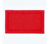 HOMESCAPES Tapis de Bain Extra Large, 1600 g/m², Super Doux, 100% Coton, réversible, antidérapant, Lavable, Super Absorbant, séchage Rapide, 70 x 120 cm Rouge