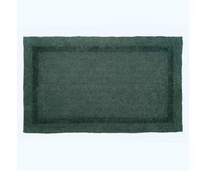 HOMESCAPES Tapis de Bain Extra Large, 1600 g/m², Super Doux, 100% Coton, réversible, antidérapant, Lavable, Super Absorbant, séchage Rapide, 70 x 120 cm Vert Mousse