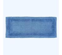 HOMESCAPES Tapis de Bain Long en Coton - Grand Format 40x100 cm - Bleu Cobalt
