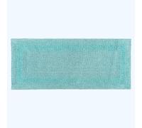 HOMESCAPES Tapis de Bain Long en Coton, Grand Tapis de Bain 40x100 cm, Tapis de Bain Bleu Aqua