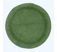 HOMESCAPES Tapis de Bain Rond en Coton, Tapis Rond Salle de Bain 80 cm, Tapis de Bain Vert Bouteille