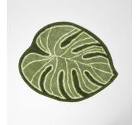 HOMESCAPES Tapis de Bain Vert Tropical tufté, Tapis de Salle de Bain Absorbant