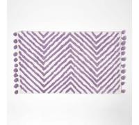 HOMESCAPES Tapis de Bain Violet Zigzag, Tapis de Salle de Bain Absorbant 50x80 cm