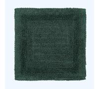 HOMESCAPES Tapis de Douche en Coton, Tapis de Sortie de Douche 50x50 cm, Tapis de Bain Vert Mousse
