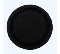 HOMESCAPES Tapis de Salle de Bain Rond, 1600 g/m², Extra Doux, 100% Coton, réversible, antidérapant, Lavable, Super Absorbant, séchage Rapide, 80 cm Noir