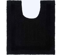 HOMESCAPES Tapis de WC noir 50x55 cm 100% coton