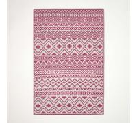HOMESCAPES Tapis extérieur résistant Pluie et UV, Tapis de Jardin imperméable réversible Rose Tia, 180 x 270 cm, Intérieur extérieur terrasse Balcon