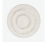 HOMESCAPES Tapis tissé à Plat en Coton ajouré, Tapis Rond Beige, 90 cm