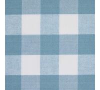 HOMESCAPES Tissu Vichy à Grands Carreaux en Coton Bleu au Mètre 100x150 cm pour Décoration, Ameublement, DIY, Patchwork et Couture