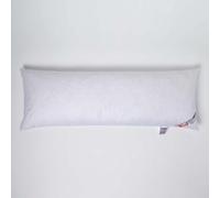 HOMESCAPES Traversin Naturel en Plumes de Canard, Coussin de Grossesse, Oreiller de Corps 145x40 cm avec taie de traversin en 100% Coton