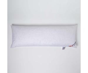 HOMESCAPES Traversin Naturel en Plumes de Canard, Coussin de Grossesse, Oreiller de Corps 145x40 cm avec taie de traversin en 100% Coton