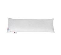 HOMESCAPES Traversin Naturel en Plumes de Canard, Oreiller de Corps Anti-acariens 140 x 50 cm