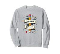 Homeschool Mom: Enseignant sans salaire Éducation drôle Sweatshirt, Unisexe pour Adultes, Gris Chiné, XL
