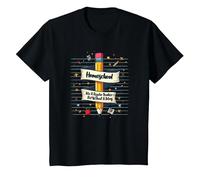 Homeschool Mom: Enseignant sans salaire Éducation drôle T-Shirt, Enfant, Noir, 3 Ans