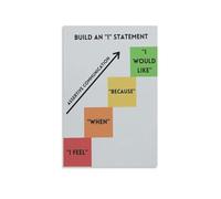 Homeschool SEL Poster, Teaching Assertive Communication, Social Skills Educational Chart for Kids, Learning at Home(Framed,12x18inch(30x45cm))