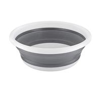 Homeshopa Bassine à vaisselle pliable, 5 litres, panier à linge portable, seau en silicone pour cuisine, extérieur, voyage, camping, randonnée, caravane - Gris