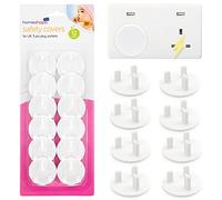 Homeshopa Lot de 10 cache-prises ronds blancs pour sécurité des enfants à la maison et à l'école