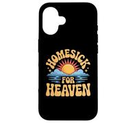 Homesick for Heaven Funny Groovy Hippie God Meme Coque pour iPhone 16