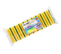 HOMESmith Lot de 10 Grandes éponges à récurer Robustes, Double Face pour Cuisine, Salle de Bain et Nettoyage de la Maison, Jaune et Vert