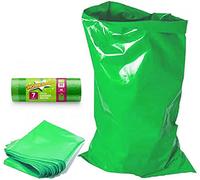 HOMESmith Lot de 7 grands sacs de jardin robustes pour travaux de construction et de bricolage Vert