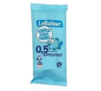 HOMESOFT ETHYLOTEST Contralco NF X 20702 - Taux 0,5 g - Lot de 5 ex - sans Chrome - Produit français - Le Ballon - Validité 03/2028
