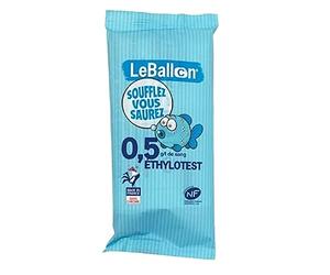 HOMESOFT ETHYLOTEST Contralco Norme nf - Taux 0,5 g - Lot de 10 ex - sans Chrome - Produit français - Le Ballon - Validité 03/2028